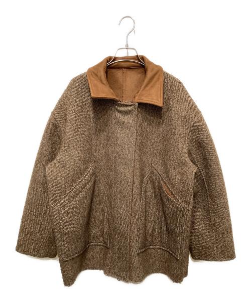 MURUA（ムルーア）MURUA (ムルーア) リバーシブルミドルコート ブラウン サイズ:FREEの古着・服飾アイテム