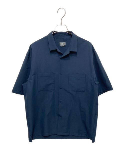THE NORTH FACE（ザ ノース フェイス）THE NORTH FACE (ザ ノース フェイス) ショートスリーブシアサッカー ベントメッシュシャツ ネイビー サイズ:Mの古着・服飾アイテム