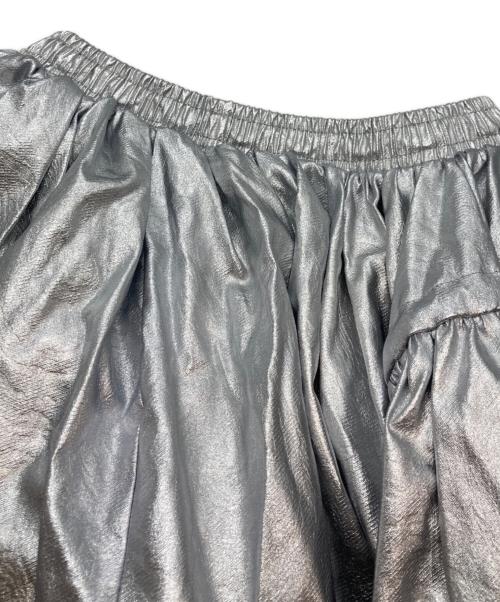 POPPY（ポピー）POPPY (ポピー) シルバーギャザーリボンスカート シルバー サイズ:Ｍの古着・服飾アイテム