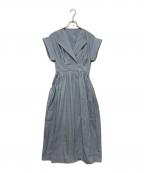 ELENDEEKエレンディーク）の古着「オープンカラーシャツワンピース」｜ブルー