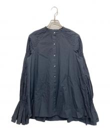 ETRE TOKYO（エトレトウキョウ）の古着「キャンディースリーブタックシャツ」｜ネイビー