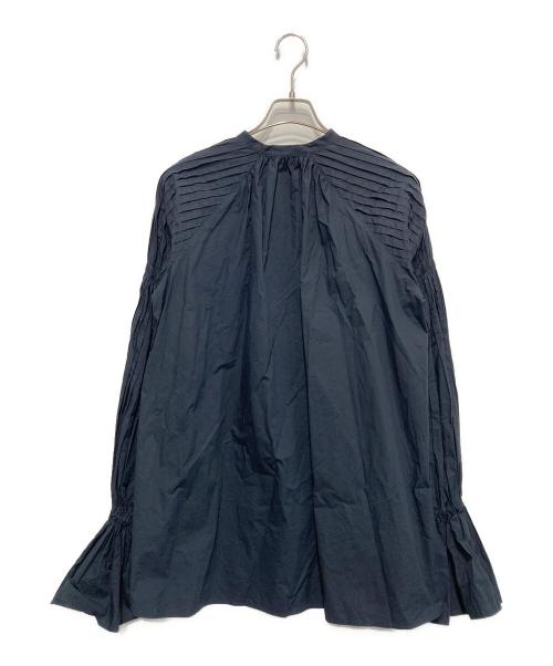 ETRE TOKYO（エトレトウキョウ）ETRE TOKYO (エトレトウキョウ) キャンディースリーブタックシャツ ネイビー サイズ:FREEの古着・服飾アイテム