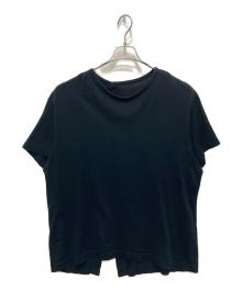 GROUND Y（グラウンドワイ）の古着「パンジャブ天竺 バックスリット 半袖Ｔシャツ」｜ブラック