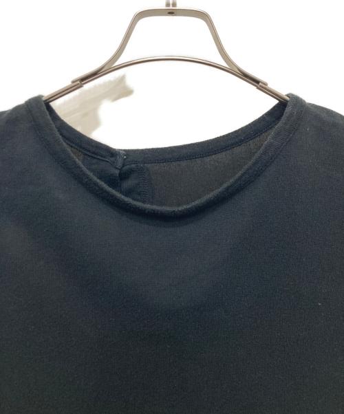 GROUND Y（グラウンドワイ）GROUND Y (グラウンドワイ) パンジャブ天竺 バックスリット 半袖Ｔシャツ ブラック サイズ:3の古着・服飾アイテム