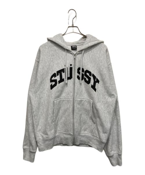 stussy（ステューシー）stussy (ステューシー) ブロックスポーツジップフード グレー サイズ:Lの古着・服飾アイテム