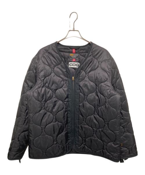 CDG（シーディージー）CDG (シーディージー) ALPHA (アルファ) キルティングジャケット ブラック サイズ:Lの古着・服飾アイテム