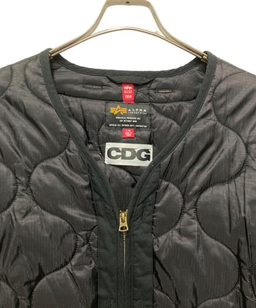 CDG（シーディージー）CDG (シーディージー) ALPHA (アルファ) キルティングジャケット ブラック サイズ:Lの古着・服飾アイテム