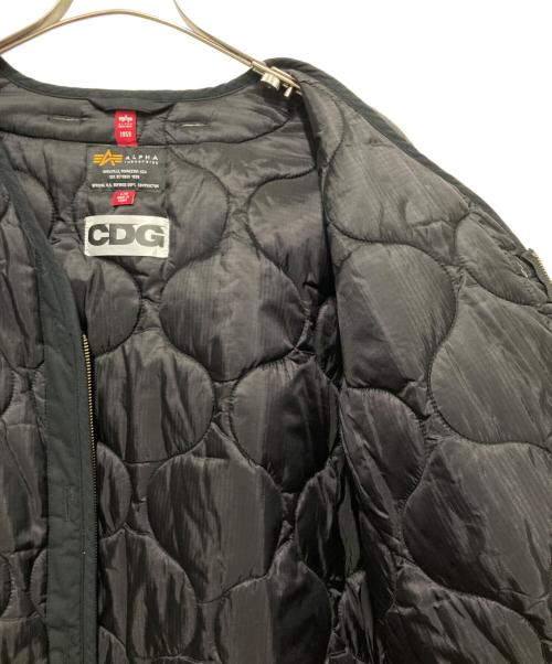 CDG（シーディージー）CDG (シーディージー) ALPHA (アルファ) キルティングジャケット ブラック サイズ:Lの古着・服飾アイテム