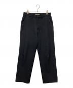 COOTIE PRODUCTIONSクーティープロダクションズ）の古着「ツイルピンタックトラウザーパンツ」｜ブラック