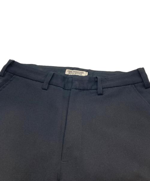 COOTIE PRODUCTIONS（クーティープロダクションズ）COOTIE PRODUCTIONS (クーティープロダクツ) ツイルピンタックトラウザーパンツ ブラック サイズ:Ｍの古着・服飾アイテム