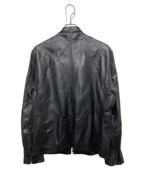 AVIREX（アヴィレックス）AVIREX (アヴィレックス) ラムスキン パッチドシングルライダースジャケット ブラック サイズ:XLの古着・服飾アイテム