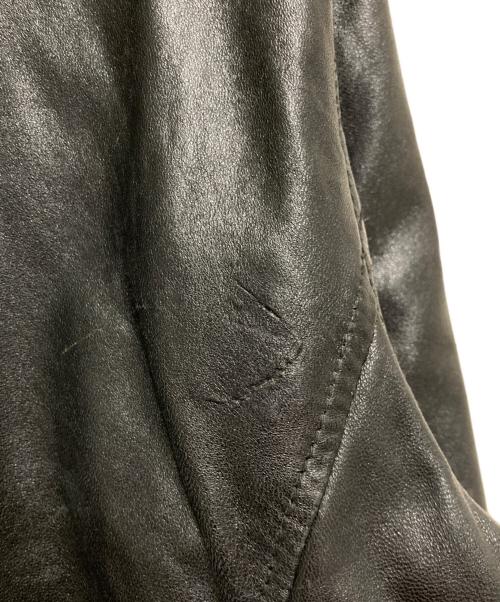 AVIREX（アヴィレックス）AVIREX (アヴィレックス) ラムスキン パッチドシングルライダースジャケット ブラック サイズ:XLの古着・服飾アイテム