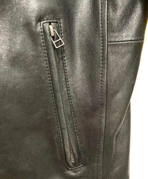 AVIREX（アヴィレックス）AVIREX (アヴィレックス) ラムスキン パッチドシングルライダースジャケット ブラック サイズ:XLの古着・服飾アイテム