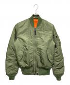 ALPHAアルファ）の古着「MA-1ジャケット」｜オリーブ