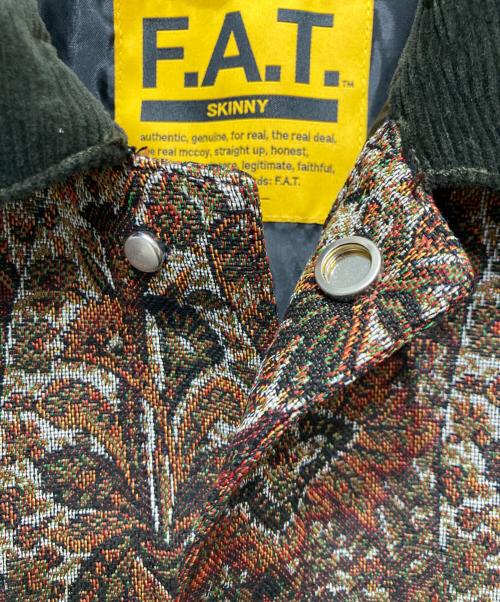 FAT（エフエーティー）FAT (エフエーティー) ゴブランジャガードワークカバーオール ブラウン サイズ:SKINNYの古着・服飾アイテム