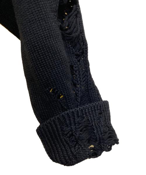 Palm Angels（パーム エンジェルス）Palm Angels (パーム エンジェルス) ディストレストフレイムセーター ブラック サイズ:Lの古着・服飾アイテム