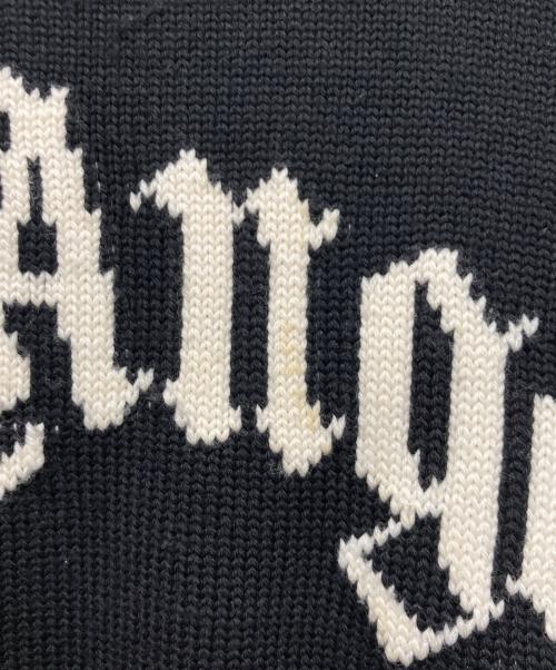 Palm Angels（パーム エンジェルス）Palm Angels (パーム エンジェルス) ディストレストフレイムセーター ブラック サイズ:Lの古着・服飾アイテム