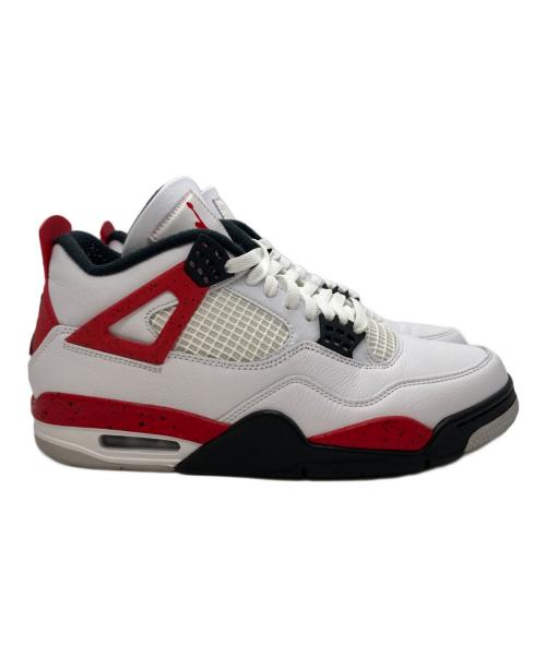 NIKE（ナイキ）NIKE (ナイキ) エア ジョーダン 4 レトロ ホワイト×レッド サイズ:US9.5の古着・服飾アイテム