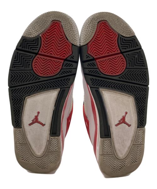 NIKE（ナイキ）NIKE (ナイキ) エア ジョーダン 4 レトロ ホワイト×レッド サイズ:US9.5の古着・服飾アイテム
