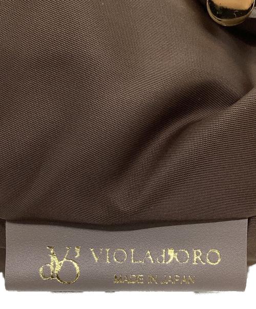 VIOLAd'ORO（ヴィオラドーロ）VIOLAd'ORO (ヴィオラドーロ) 2WAYナイロンショルダーバッグ ブラウンの古着・服飾アイテム
