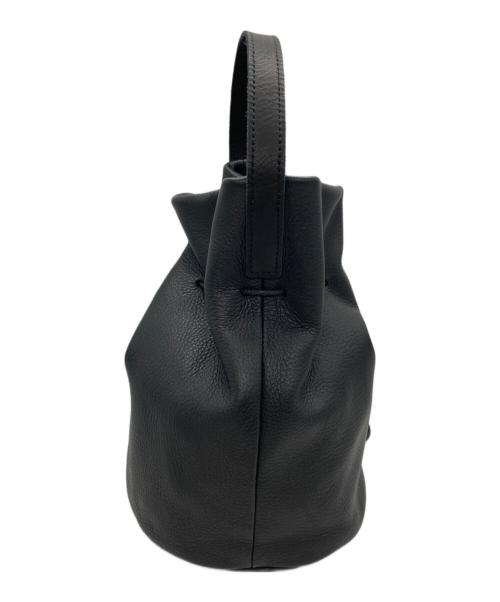 MORMYRUS（モルミルス）MORMYRUS (モルミルス) レザー巾着バッグ ブラックの古着・服飾アイテム