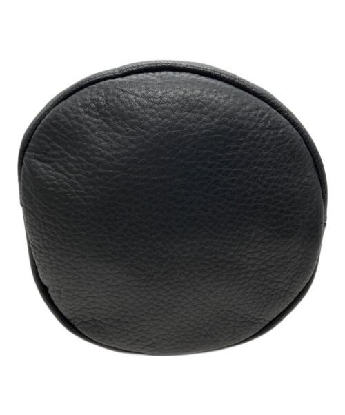 MORMYRUS（モルミルス）MORMYRUS (モルミルス) レザー巾着バッグ ブラックの古着・服飾アイテム