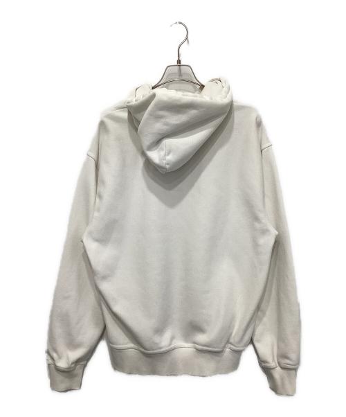 stussy（ステューシー）stussy (ステューシー) フレイムフーディー ホワイト サイズ:Lの古着・服飾アイテム