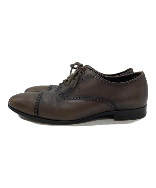 TOD'S（トッズ）TOD'S (トッズ) プレーントゥレースアップシューズ ブラウン サイズ:8の古着・服飾アイテム
