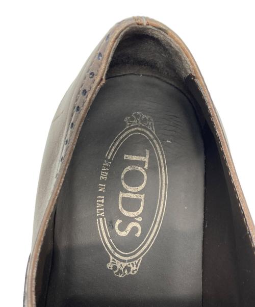 TOD'S（トッズ）TOD'S (トッズ) プレーントゥレースアップシューズ ブラウン サイズ:8の古着・服飾アイテム
