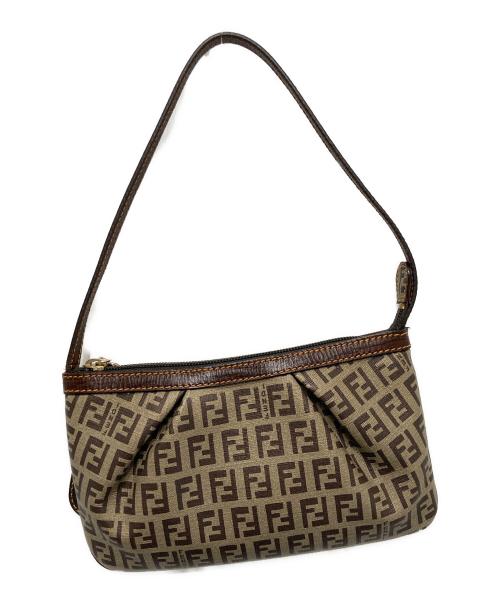 FENDI（フェンディ）FENDI (フェンディ) ズッキーノ チャーム ハンドバッグ ベージュ サイズ:なしの古着・服飾アイテム