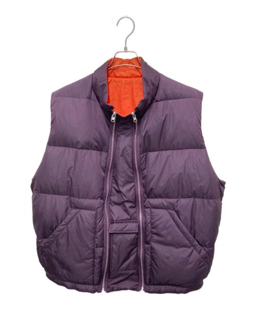 CHEMISE Lui's（シュミーズ ルイス）CHEMISE Lui's (シュミーズ ルイス) モーターサイクルリバーシブルダウンベスト パープル サイズ:FREEの古着・服飾アイテム