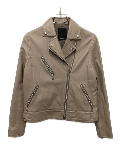NOMBRE IMPAIR（ノンブルアンペール）NOMBRE IMPAIR (ノンブルアンペール) ラムレザー ライダースジャケット ベージュ サイズ:FREEの古着・服飾アイテム