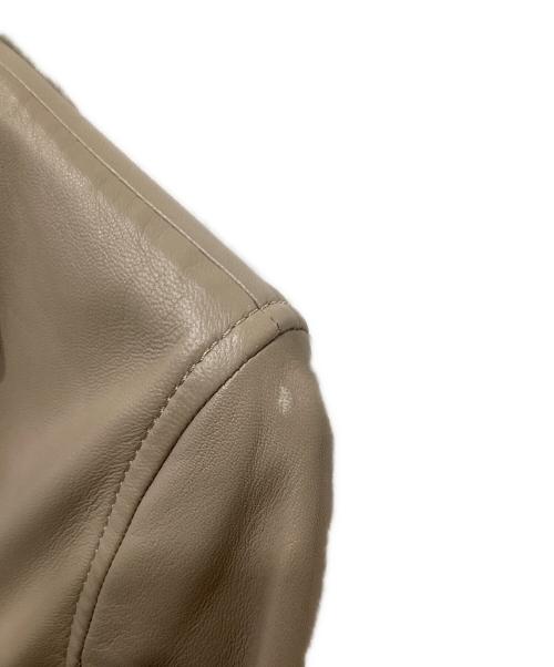 NOMBRE IMPAIR（ノンブルアンペール）NOMBRE IMPAIR (ノンブルアンペール) ラムレザー ライダースジャケット ベージュ サイズ:FREEの古着・服飾アイテム