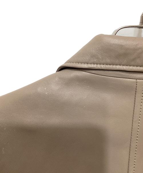 NOMBRE IMPAIR（ノンブルアンペール）NOMBRE IMPAIR (ノンブルアンペール) ラムレザー ライダースジャケット ベージュ サイズ:FREEの古着・服飾アイテム
