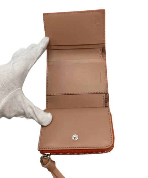 FENDI（フェンディ）FENDI (フェンディ) ピーカブーマイクロ三つ折り財布 オレンジの古着・服飾アイテム