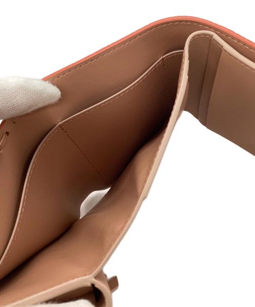 FENDI（フェンディ）FENDI (フェンディ) ピーカブーマイクロ三つ折り財布 オレンジの古着・服飾アイテム