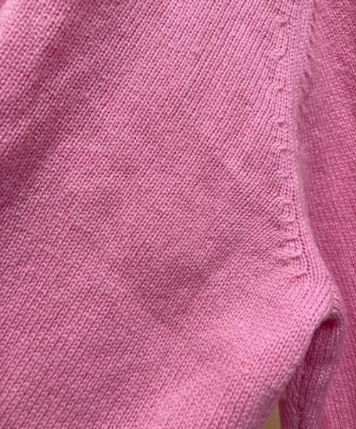 DIESEL（ディーゼル）DIESEL (ディーゼル) バックDロゴ ニットカーディガン ピンク サイズ:Sの古着・服飾アイテム