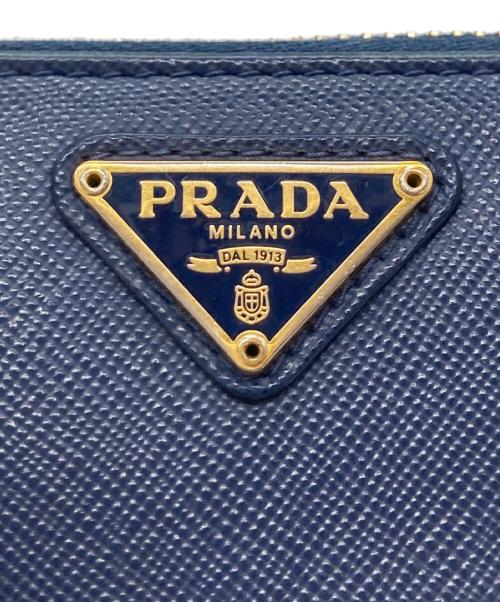 PRADA（プラダ）PRADA (プラダ) ラウンドコインケース ブルーの古着・服飾アイテム