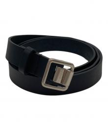 YOKE（ヨーク）の古着「ナローレザーベルト」｜ブラック