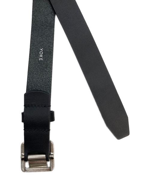 YOKE（ヨーク）YOKE (ヨーク) ナローレザーベルト ブラックの古着・服飾アイテム