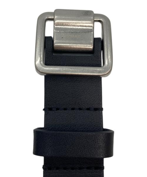 YOKE（ヨーク）YOKE (ヨーク) ナローレザーベルト ブラックの古着・服飾アイテム