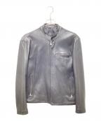 PAUL SMITHポールスミス）の古着「シングルライダースジャケット」｜ブラック