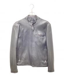 PAUL SMITH（ポールスミス）の古着「シングルライダースジャケット」｜ブラック