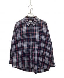 Burberry's（バーバリー）の古着「シャドーホース刺繍ノヴァチェックシャツ」｜ネイビー