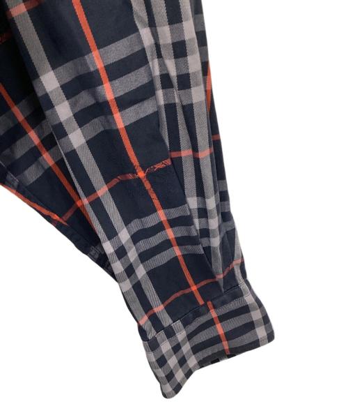 Burberry's（バーバリー）Burberry's (バーバリー) シャドーホース刺繍ノヴァチェックシャツ ネイビー サイズ:3Lの古着・服飾アイテム