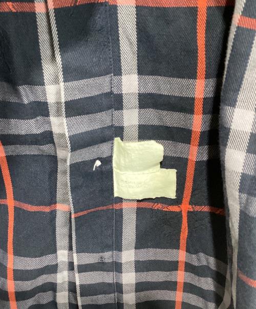 Burberry's（バーバリー）Burberry's (バーバリー) シャドーホース刺繍ノヴァチェックシャツ ネイビー サイズ:3Lの古着・服飾アイテム