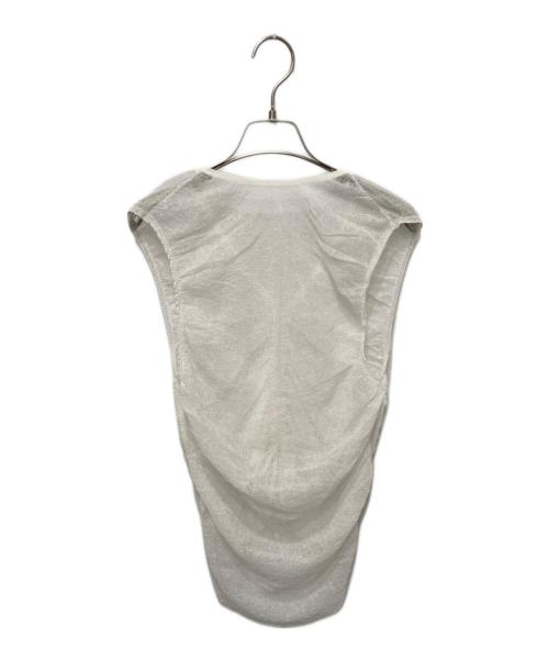 ё BIOTOP（ヨー ビオトープ）ё BIOTOP (ヨー ビオトープ) シアーレースコードプルオーバー ホワイト サイズ:FREEの古着・服飾アイテム