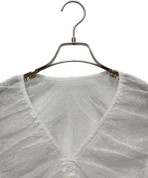 ё BIOTOP（ヨー ビオトープ）ё BIOTOP (ヨー ビオトープ) シアーレースコードプルオーバー ホワイト サイズ:FREEの古着・服飾アイテム