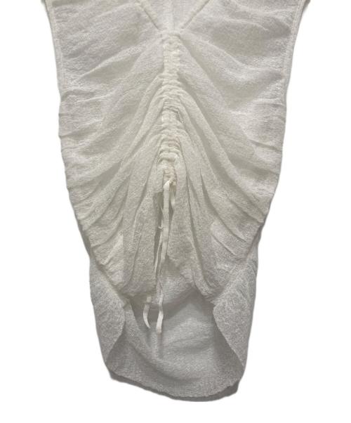 ё BIOTOP（ヨー ビオトープ）ё BIOTOP (ヨー ビオトープ) シアーレースコードプルオーバー ホワイト サイズ:FREEの古着・服飾アイテム