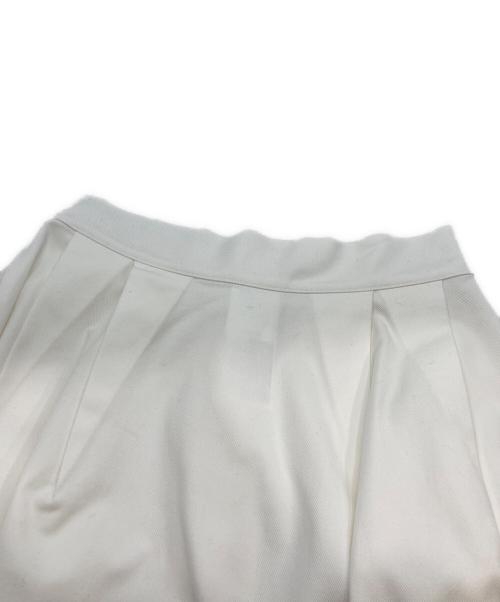 MaxMara（マックスマーラ）MaxMara (マックスマーラ) フロントボタンコットンツイルスカート ホワイト サイズ:34の古着・服飾アイテム